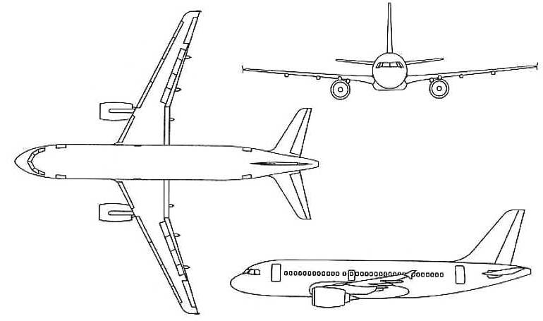 AIRBUS A-319 AIRBUS A-319 ACJ AIRBUS VC-1 ACJ A319 3D view