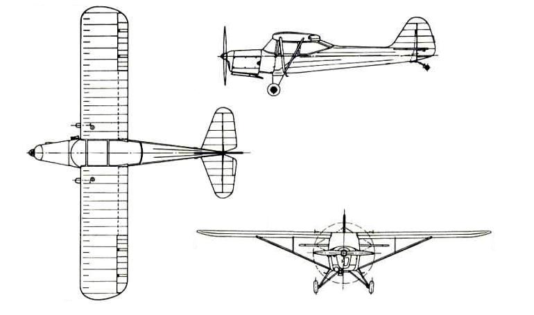 AUSTER J-5F Aiglet Trainer AUSTER J-5K Aiglet Trainer AUSTER J-5L Aiglet Trainer AIGT 3D view