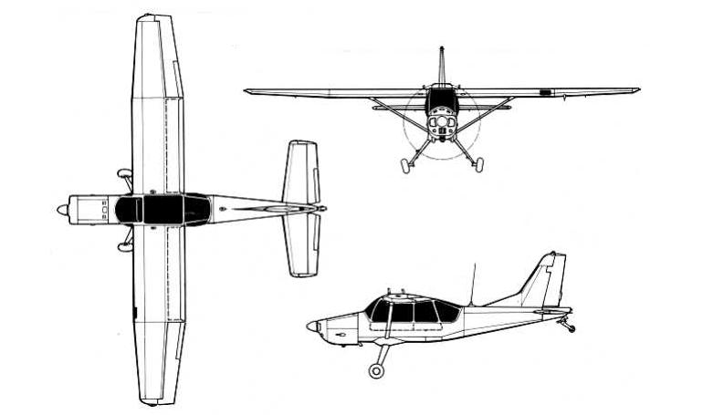 AERFER-AERMACCHI AM-3 AERITALIA-AERMACCHI AM-3 ATLAS AM-3 Bosbok AM3 3D view