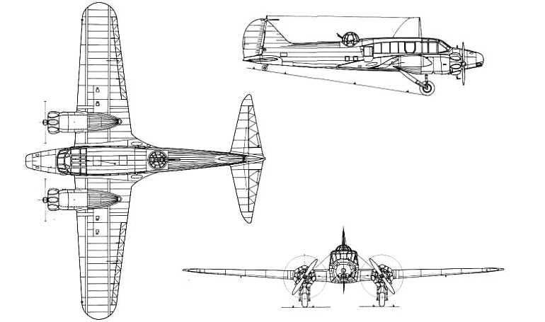 AVRO 652 Anson ANSN 3D view