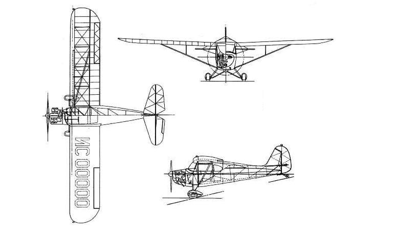 AERONCA 11 Chief HINDUSTAN HUL-26 Pushpak AR11 3D view