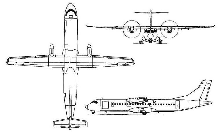 ATR ATR-72-600 ATR ATR-72-212A (600) ATR ATR P-72 AT76 3D view