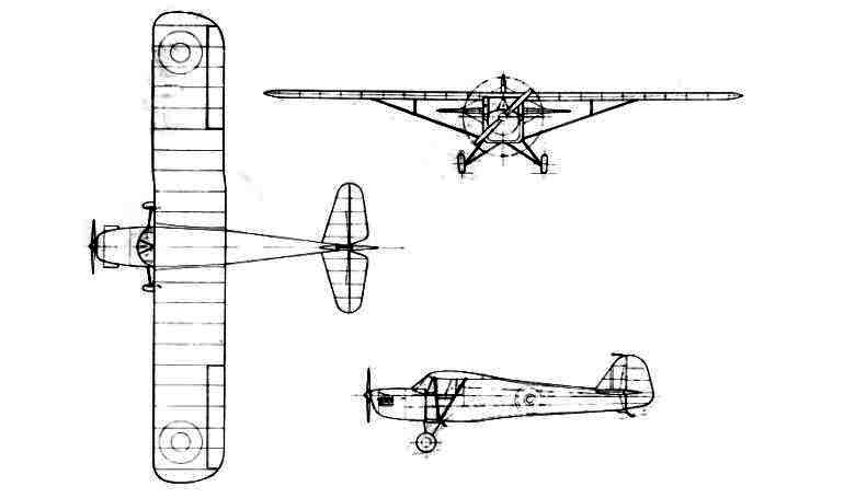 AUSTER J-2 Arrow AUJ2 3D view
