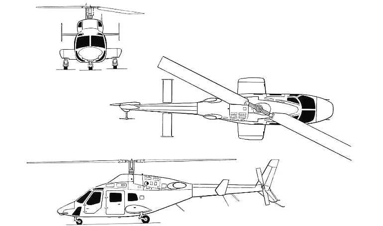 BELL 222 B222 3D view
