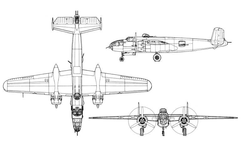 NORTH AMERICAN B-25 Mitchell NORTH AMERICAN PBJ Mitchell NORTH AMERICAN TB-25 Mitchell B25 3D view