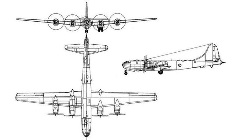 BOEING B-29 Superfortress B29 3D view