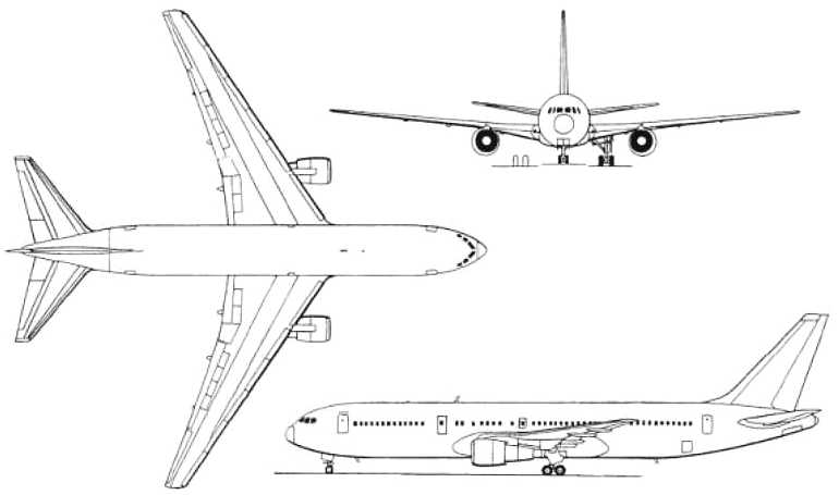 BOEING 767-300 B763 3D view