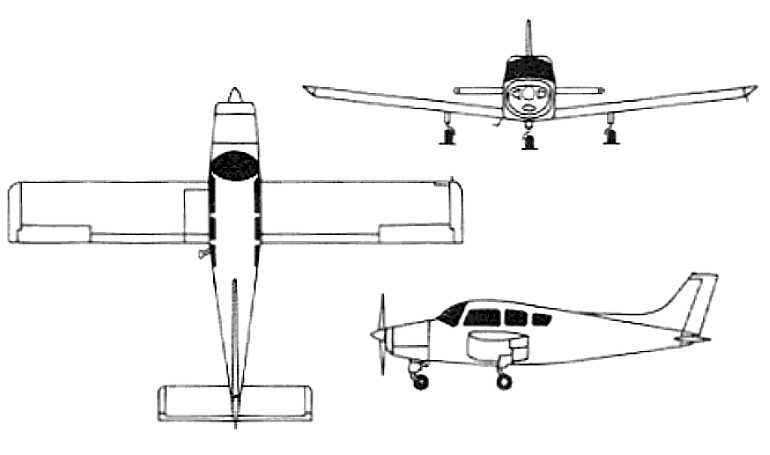 BEECH 23 Musketeer BEECH 23 Sundowner BE23 3D view