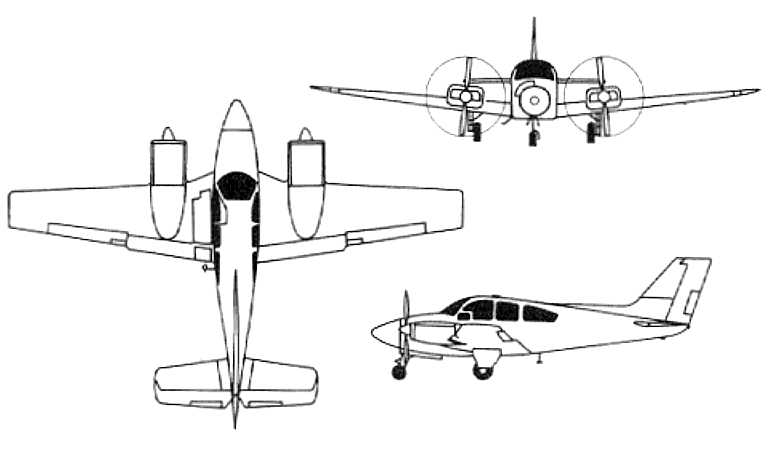 BEECH 55 Baron BEECH C-55 Baron BEECH T-42 Cochise COLEMILL Foxstar Baron 55 COLEMILL President 600 BE55 3D view