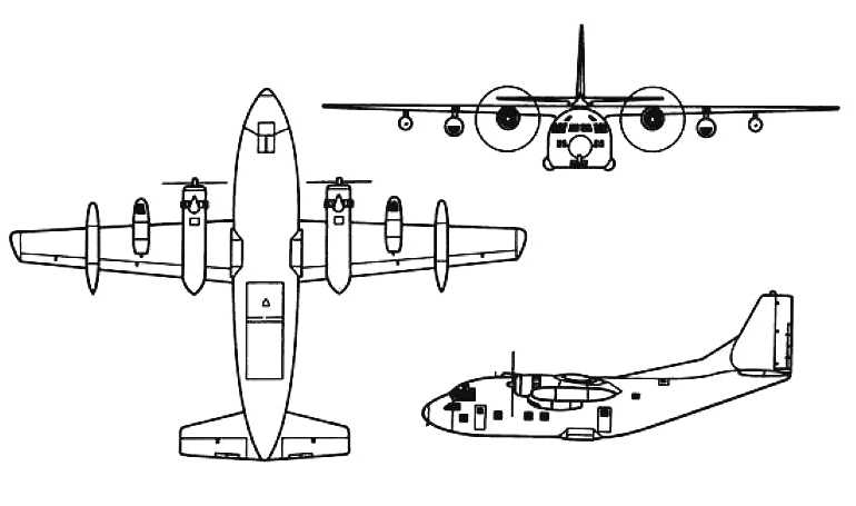 FAIRCHILD (1) C-123 Provider C123 3D view