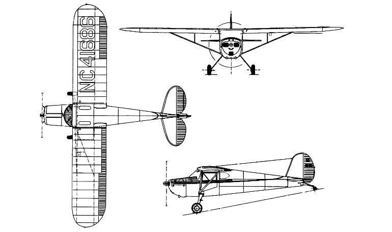 CESSNA 140 C140 3D view