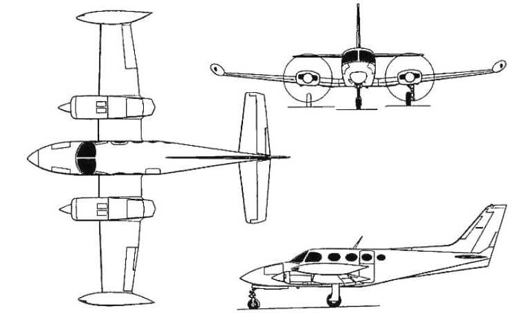 AVIONES COLOMBIA 340 CESSNA 340 RILEY Rocket 340 RILEY Super 340 C340 3D view