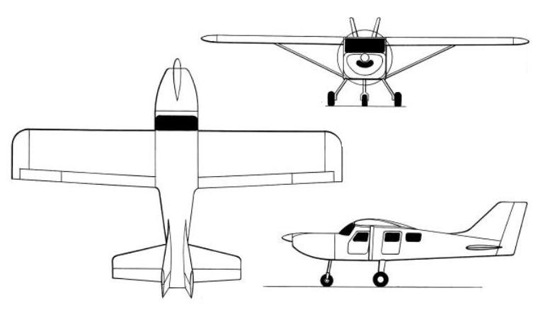 AEROCOMP CA-10 Comp Air 10 CA1P 3D view