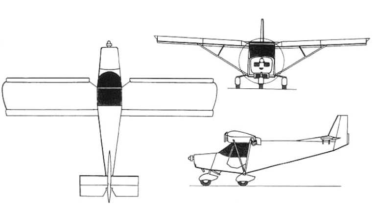 AEROBRAVO Bravo CZAW CH-701 Stol ROLAND 701 Stol ROLAND S-Stol ZENAIR CH-701 Stol ZENITH CH-701 Stol CH70 3D view