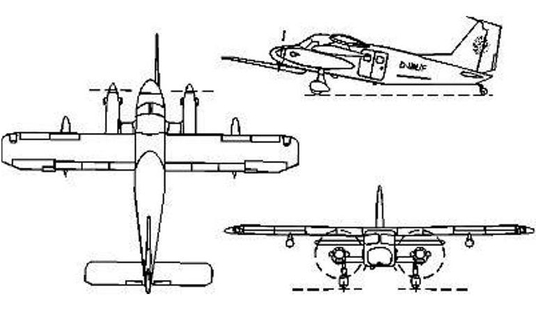 DORNIER 128-6 Turbo Skyservant DORNIER Do-28D-6 Turbo Skyservant D28T 3D view