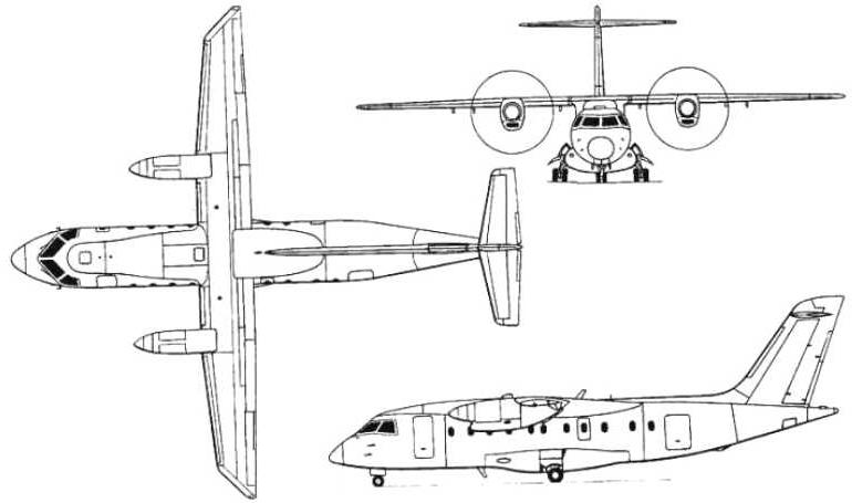 DORNIER 328 DORNIER C-146 Wolfhound FAIRCHILD DORNIER 328 D328 3D view