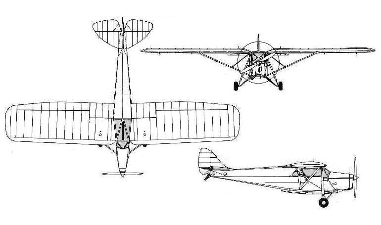 DE HAVILLAND DH-80 Puss Moth DH80 3D view