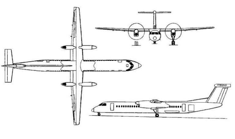 DE HAVILLAND CANADA DHC-8-400 Dash 8 DH8D 3D view