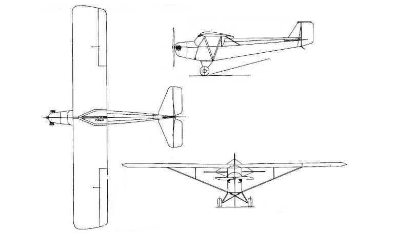 TAYLOR (1) E-2 Cub E2CB 3D view