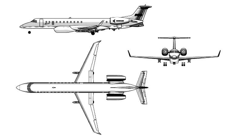 EMBRAER EMB-145XR EMBRAER ERJ-145XR E45X 3D view