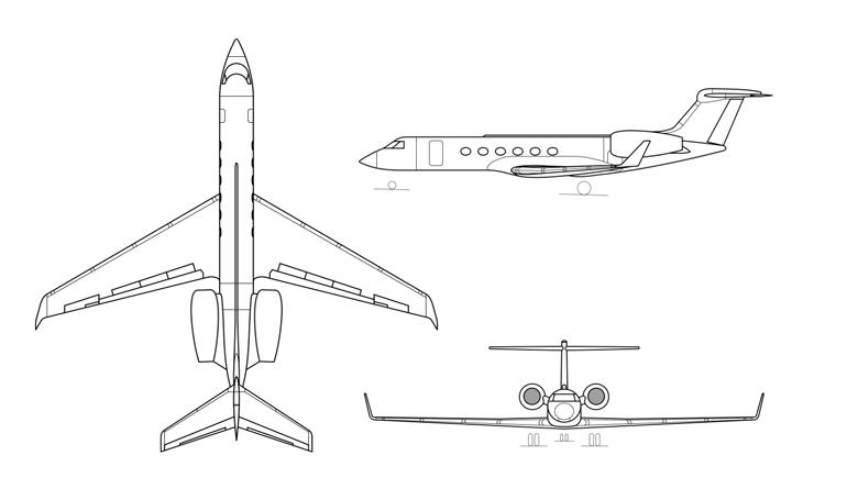 GULFSTREAM AEROSPACE G-7 Gulfstream G500 GA5C 3D view