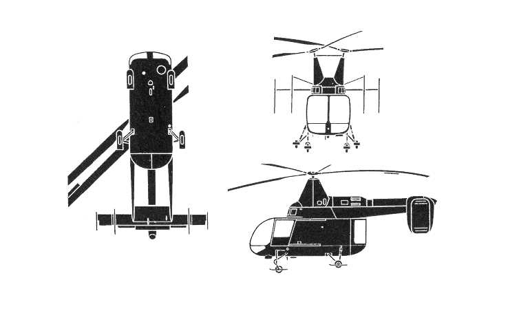 KAMAN H-43A KAMAN HH-43A KAMAN HOK KAMAN HUK KAMAN K-600 KAMAN OH-43 KAMAN UH-43 H43A 3D view