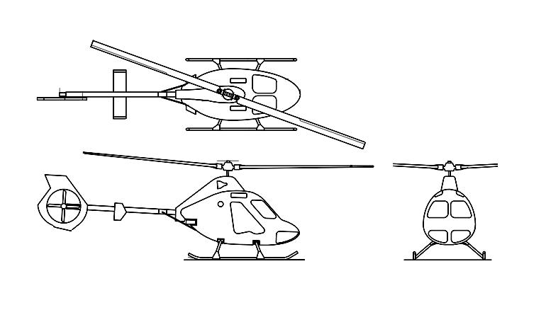 HELOWERKS HX-2 Wasp HX2 3D view