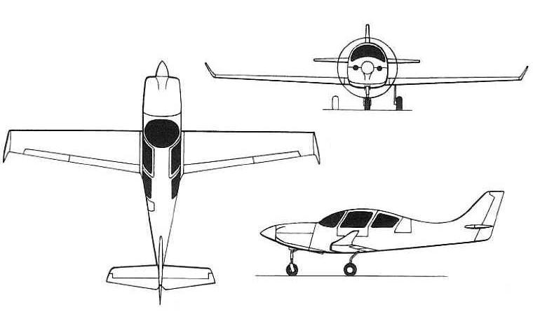 LANCAIR Lancair 4 NEICO Lancair 4 PADC Lancair 4 PAI Lancair 4 LNC4 3D view
