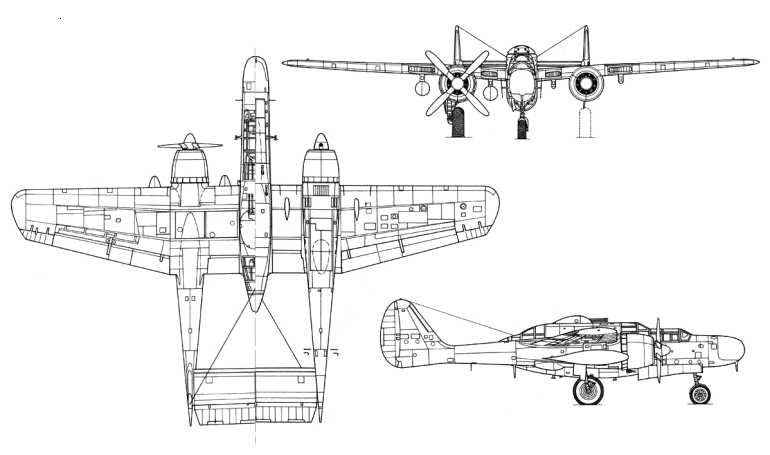 NORTHROP P-61 Black Widow P61 3D view