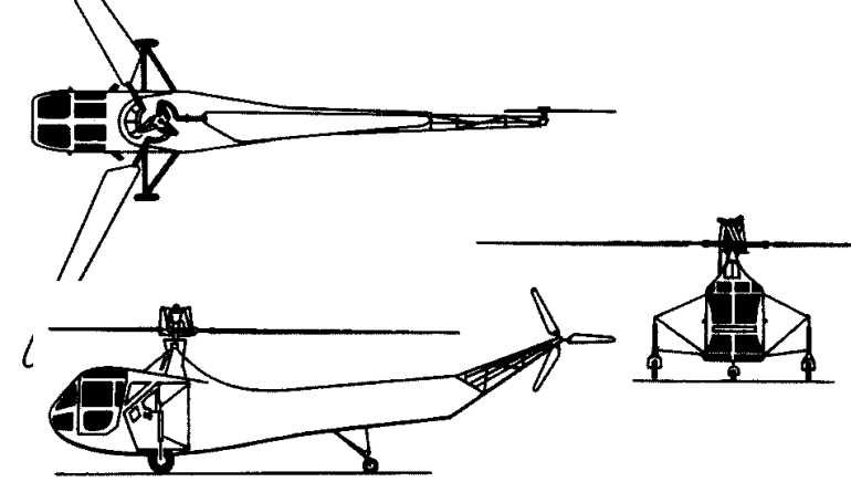 SIKORSKY H-4 Hoverfly SIKORSKY R-4 Hoverfly R4 3D view