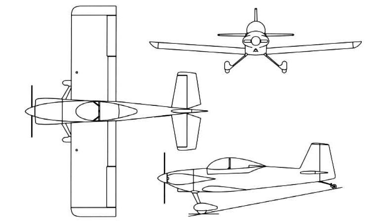 VAN'S RV-4 RV4 3D view