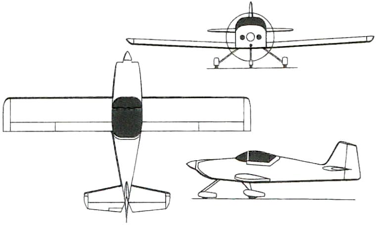 AIEP Air Beetle AII AVA-202 VAN'S RV-6 RV6 3D view