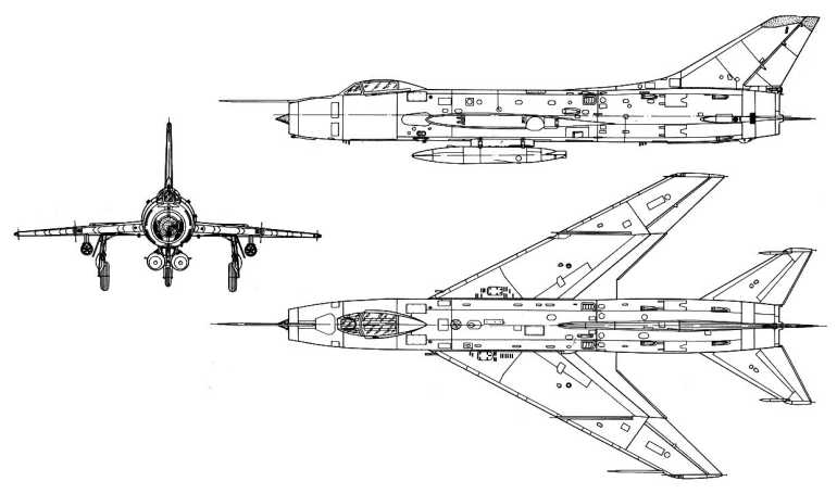 SUKHOI Su-7 SU7 3D view