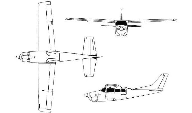 CESSNA T210 Turbo Centurion T210 3D view