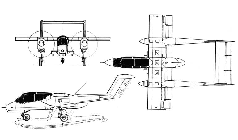 NORTH AMERICAN OV-10 Bronco NORTH AMERICAN ROCKWELL OV-10 Bronco ROCKWELL OV-10 Bronco V10 3D view