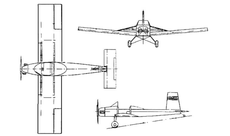 EVANS VP-2 Volksplane VP2 3D view